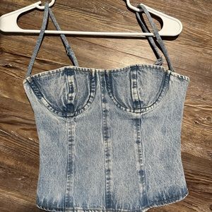 Weworewhat denim corset - nwt